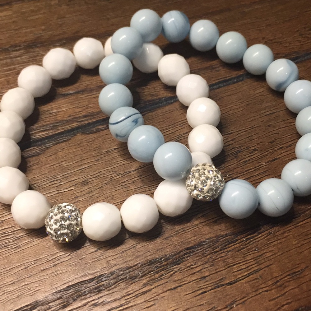 Glass bead bracelets